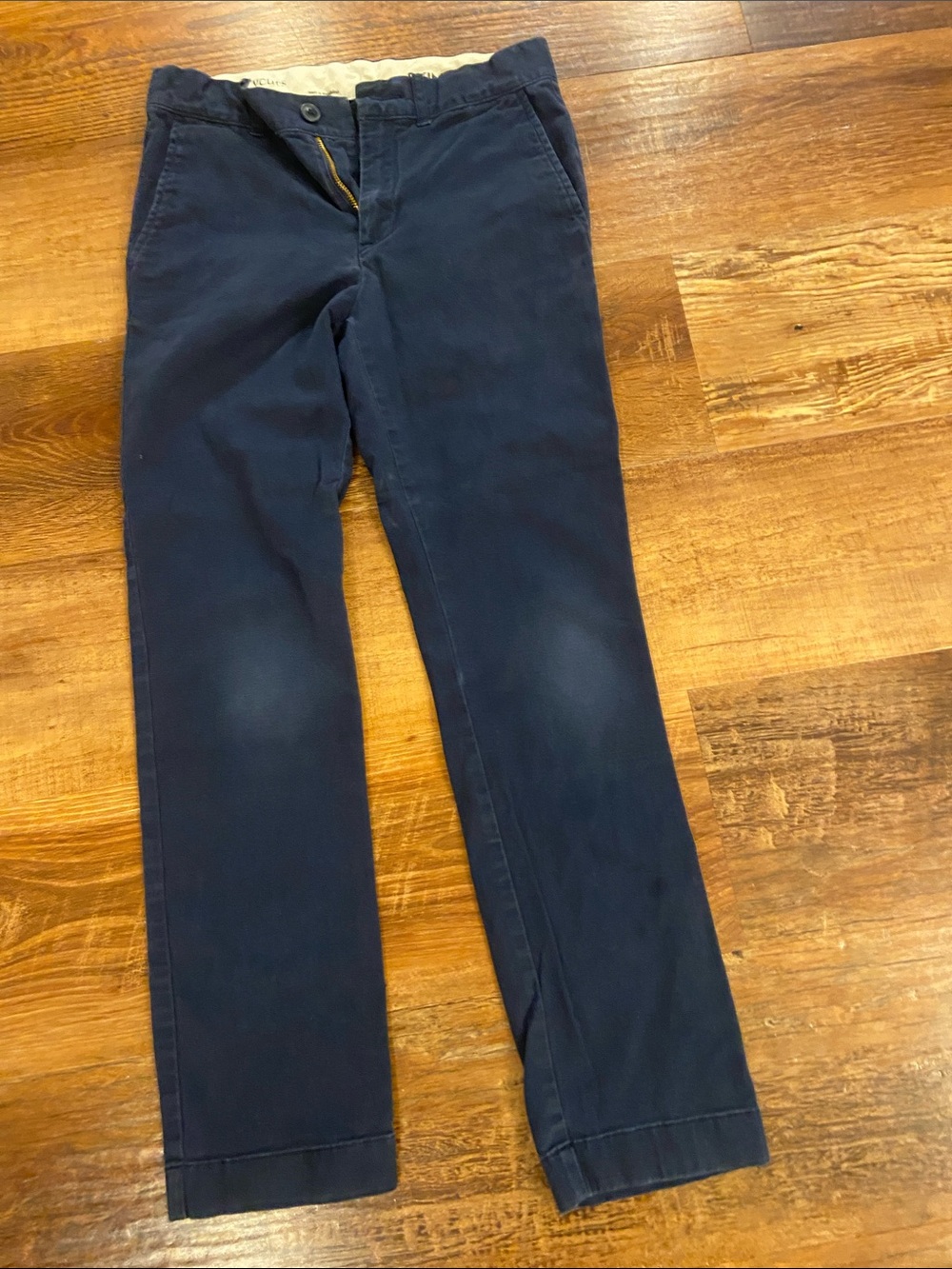 Crewcuts Navy Skinny Chinos with Orange Accent